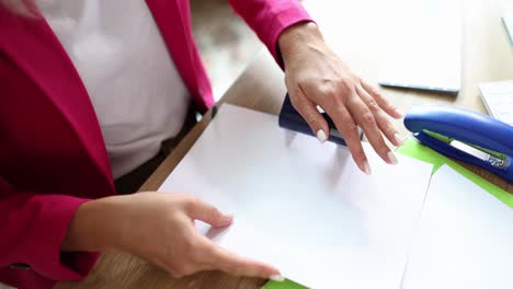 organizing documents at the office