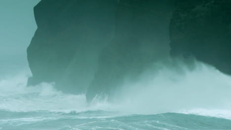 stunning, epic cinematic footage of the ocean pounding the azores islands