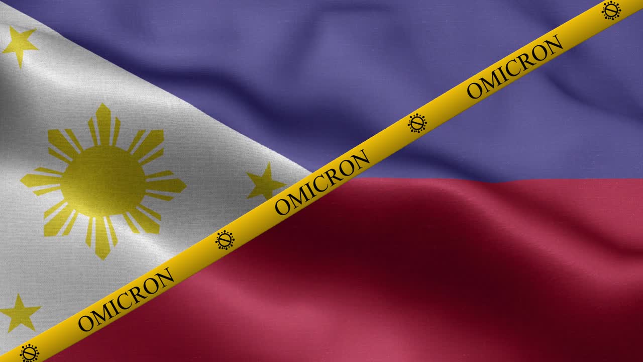 오미크론 변종과 필리핀 발의 금지 줄무 - 필리핀의 발