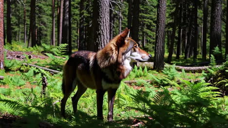 wolf in a forest