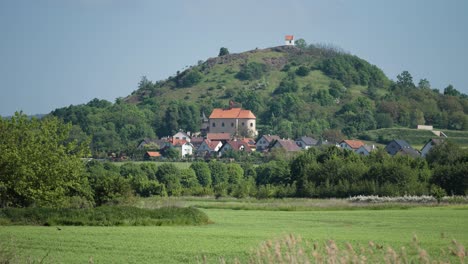 The-Church-of-all-Saints-towers-above-the-small-town