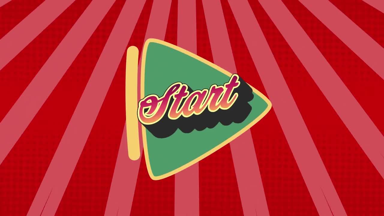 모양 위의 시작 텍스트의 애니메이션