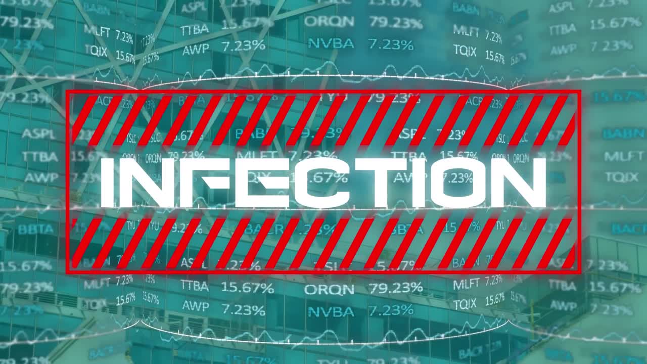 texto de infección contra el procesamiento de datos del mercado de valores