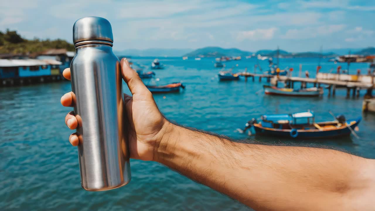 Water Bottle with Sea View