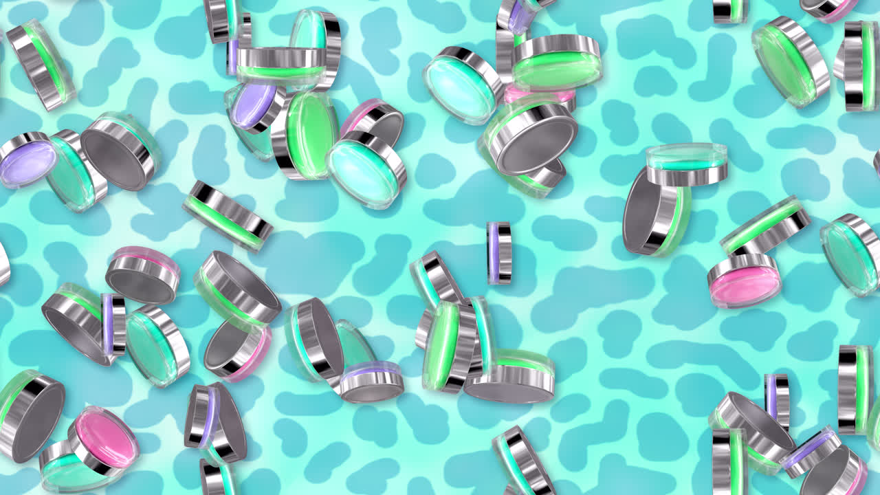 cuidado de la piel cosmético rubor de bucle azulejos de fondo giratorio fresco