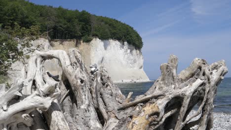 chalk cliffs on ruegen rügen in germany, mecklemburg vorpommern on a beautiful sunny day