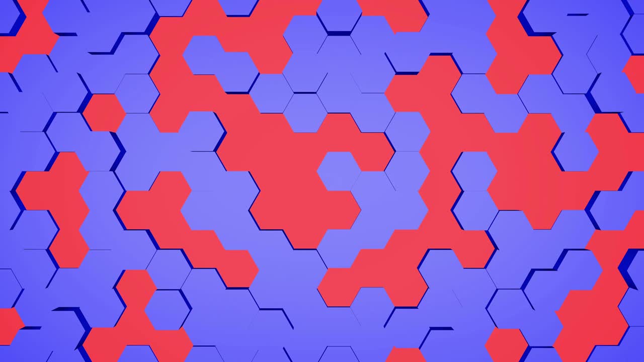 Hexagon pattern 3d render of background, 4k ultra hd, footage.