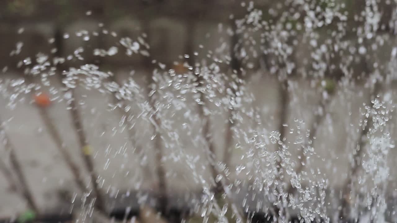 Closeup Fountain. Motion of Fountain. Fountain in the garden.