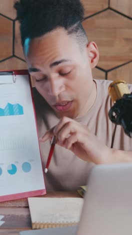 analyzing trends with data insights from a home office creative space