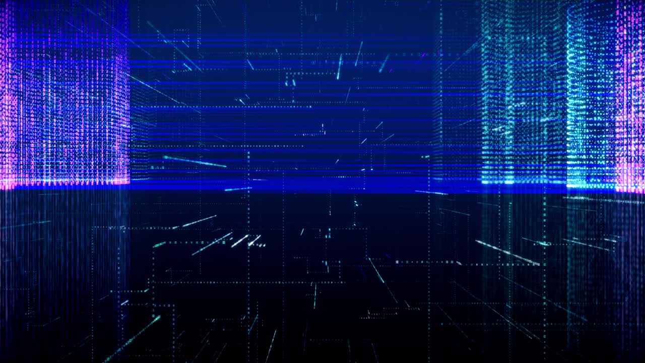 Abstract digital  cyber city background