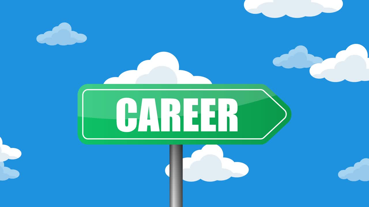 career road sign animation.