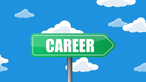 career road sign animation.