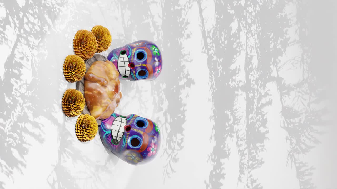 Day of the Dead 'Día de los Muertos' Vertical video animation