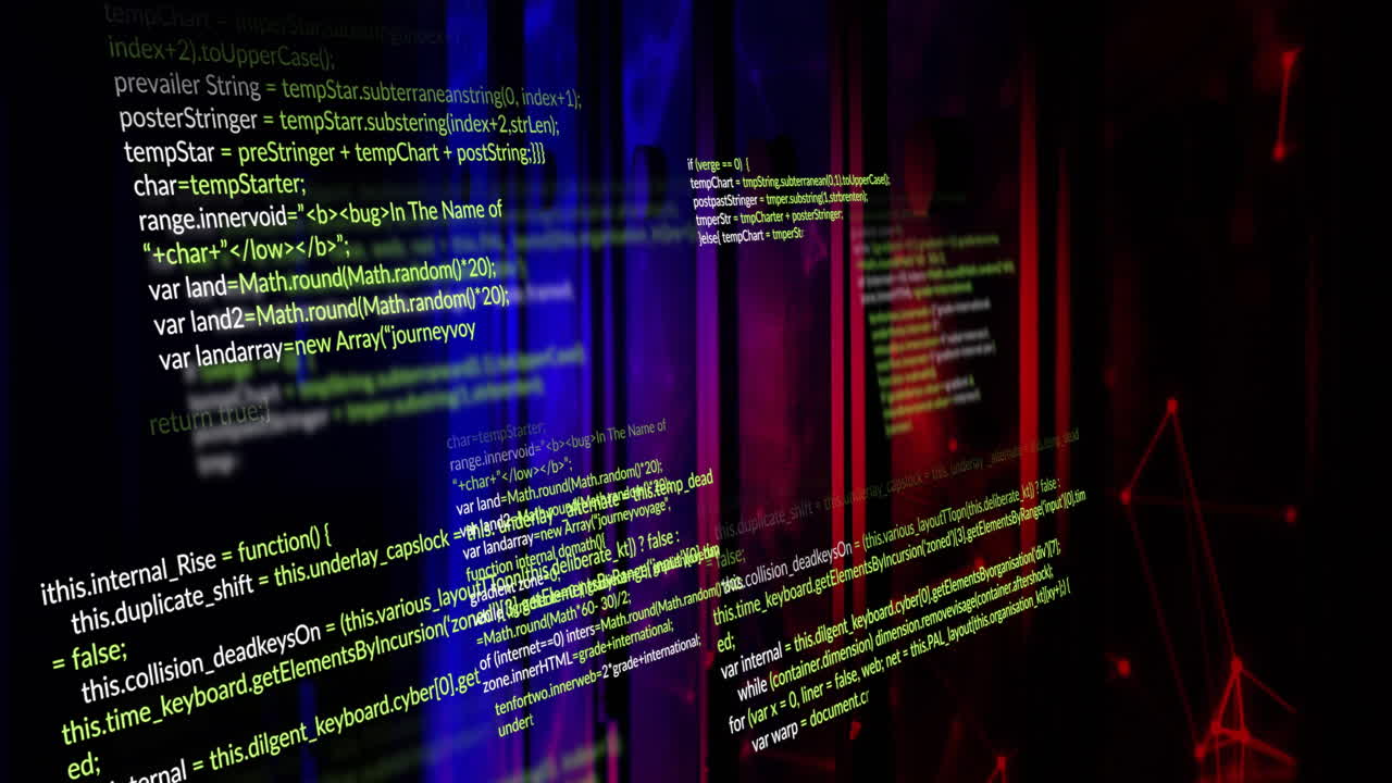 animación del procesamiento de datos digitales a través de servidores informáticos