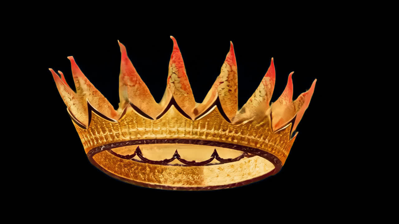 Feuerkrone Animations-Asset, transparentes 4K-Video, Alphakanal, ProRes 4444.