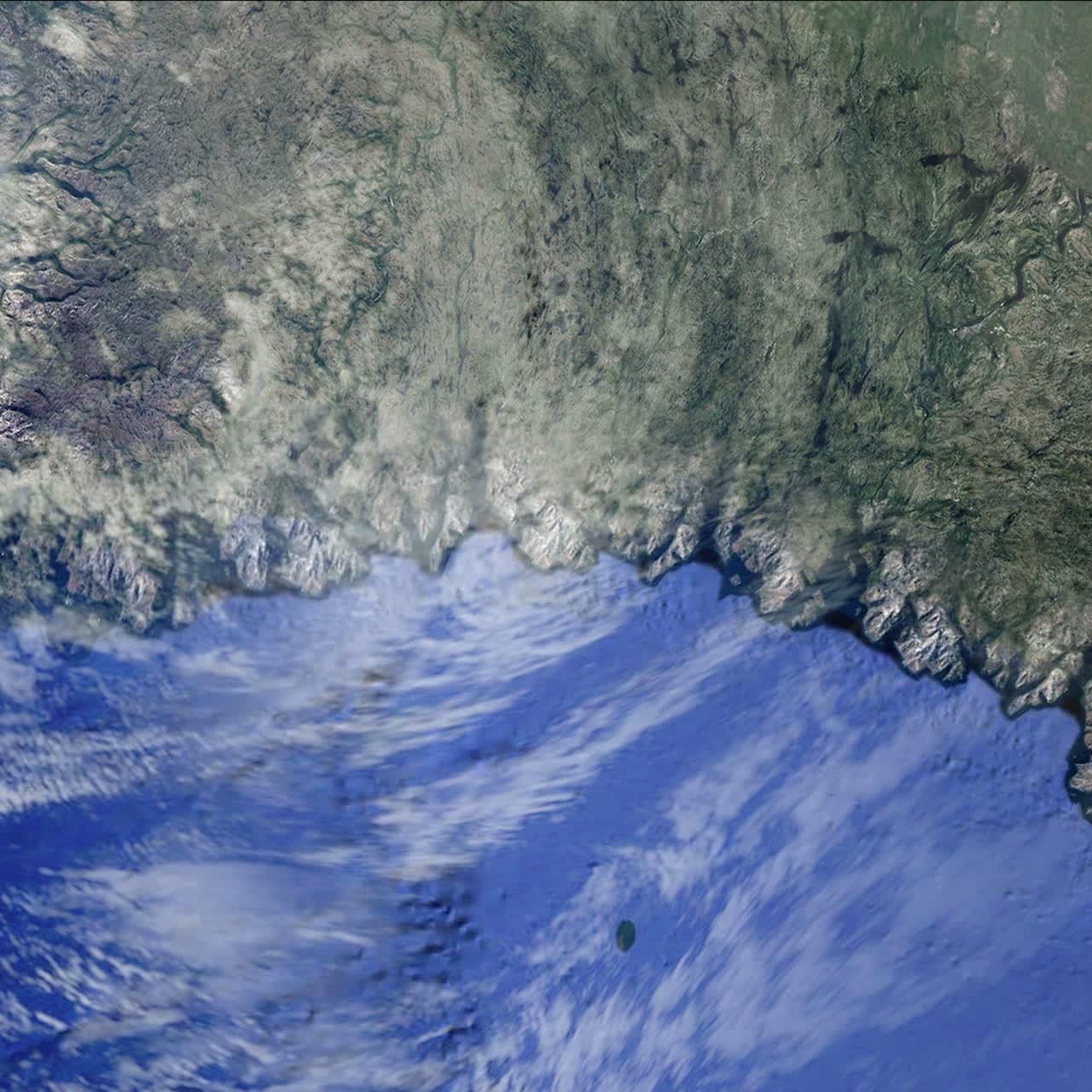 Breathtaking view from space with a huge hurricane. Hurricane Irma, storm, tornado.