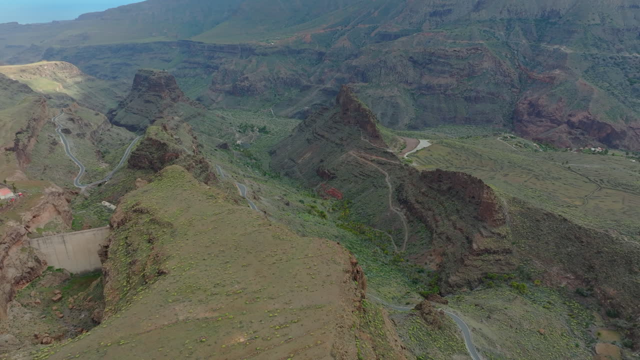 Veduta aerea della fortezza di Ansite, un sito archeologico preispanico a Gran Canaria, Isole Canarie, Spagna.