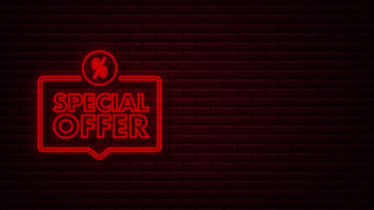 Cartellino prezzo Offerta Speciale giallo. Etichetta sconto. Motion Graphic.