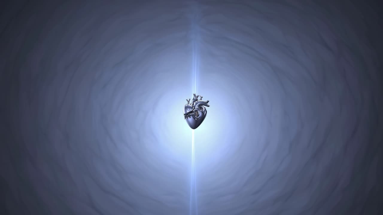 Metallic Heart with Key