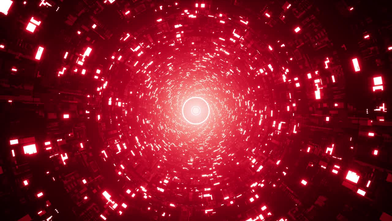 레드 서클 라이트 (red circle light sci fi tunnel)