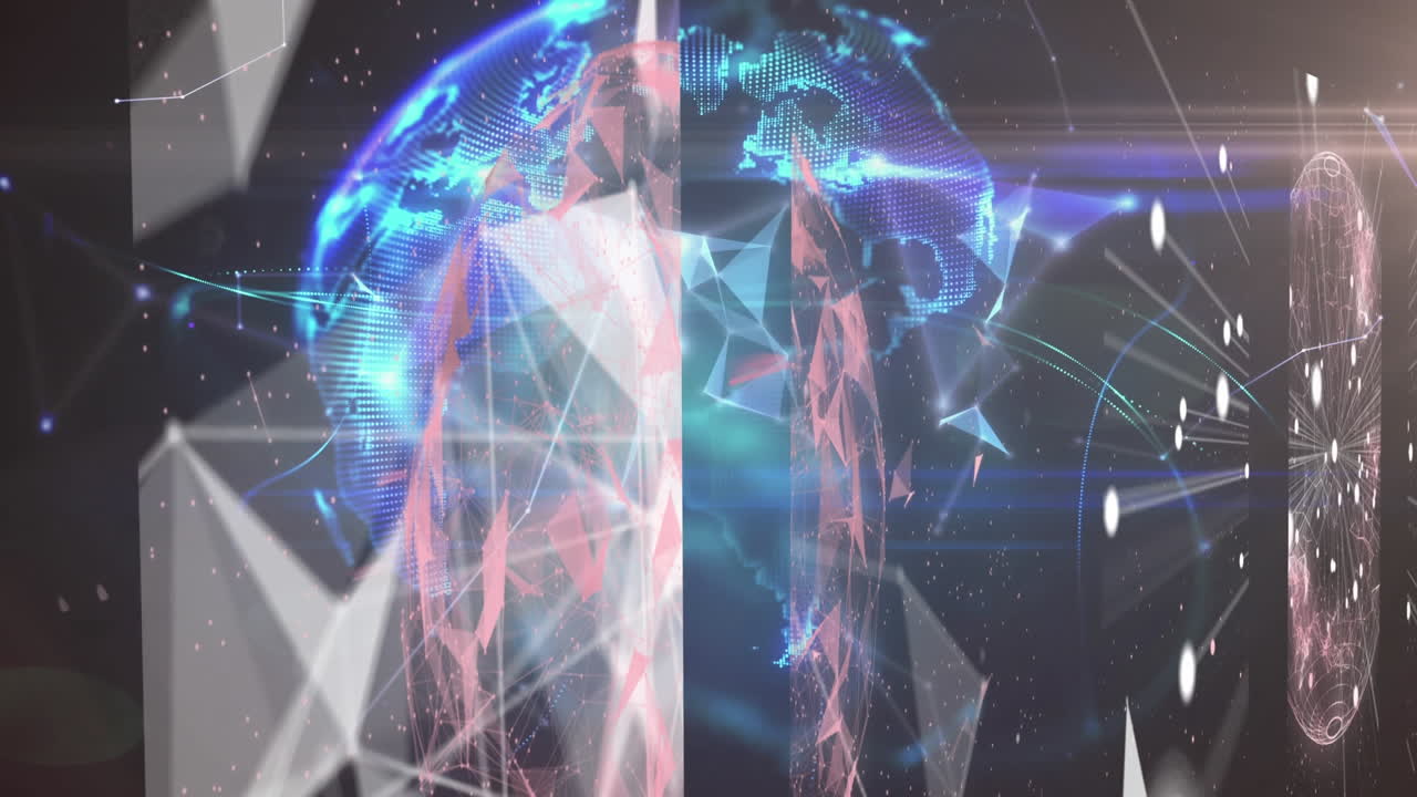 red de plexo contra el globo giratorio