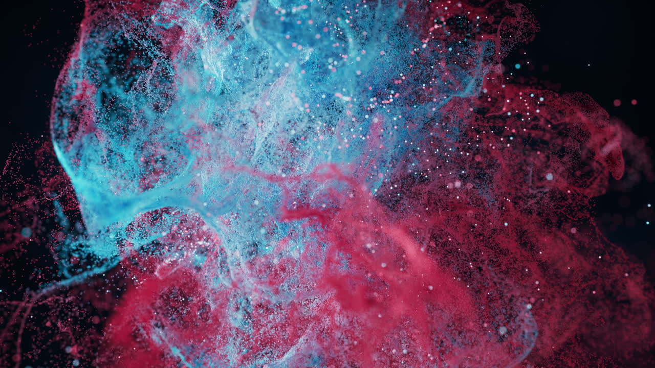 Abstract wave particles, diffuse powder, 3d rendering.