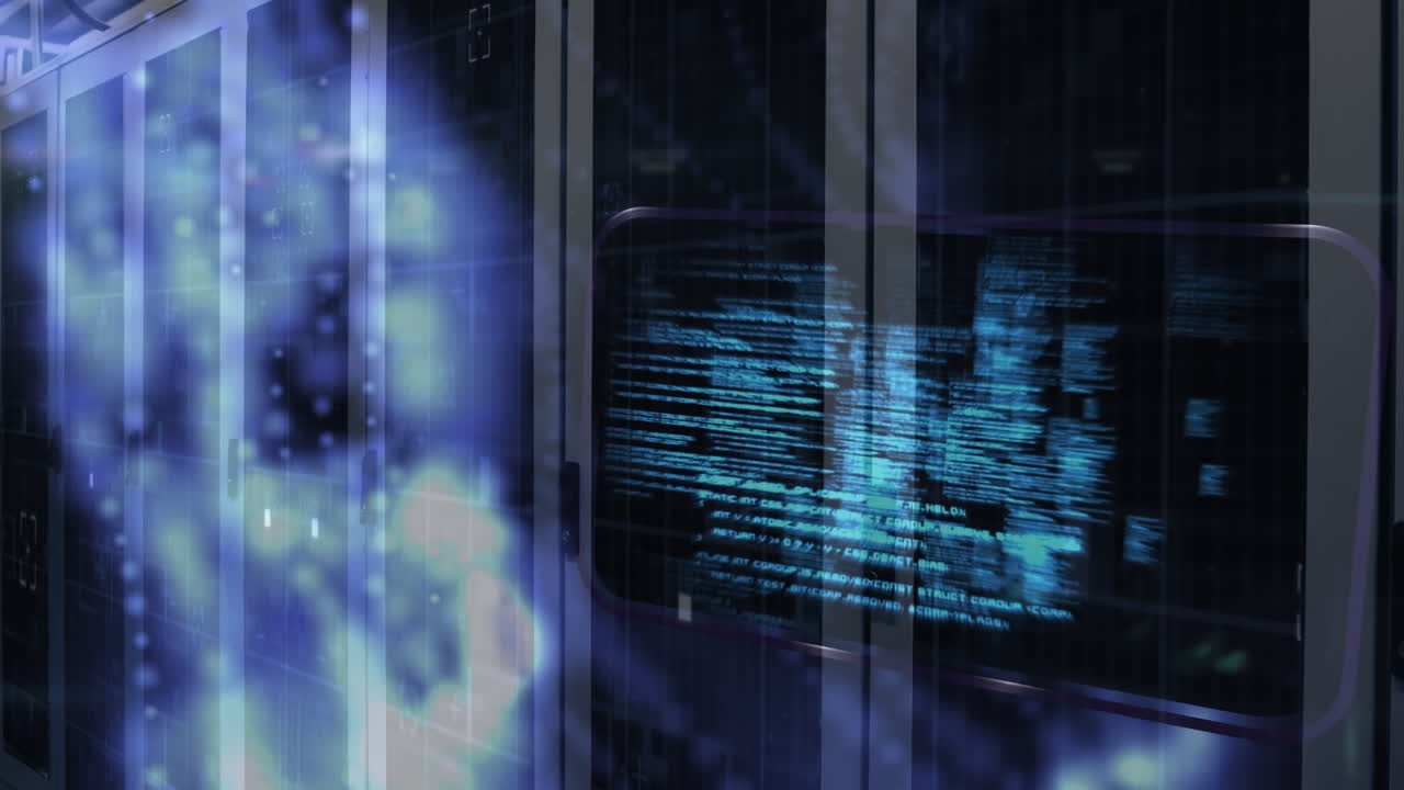 Animation of data processing over computer servers