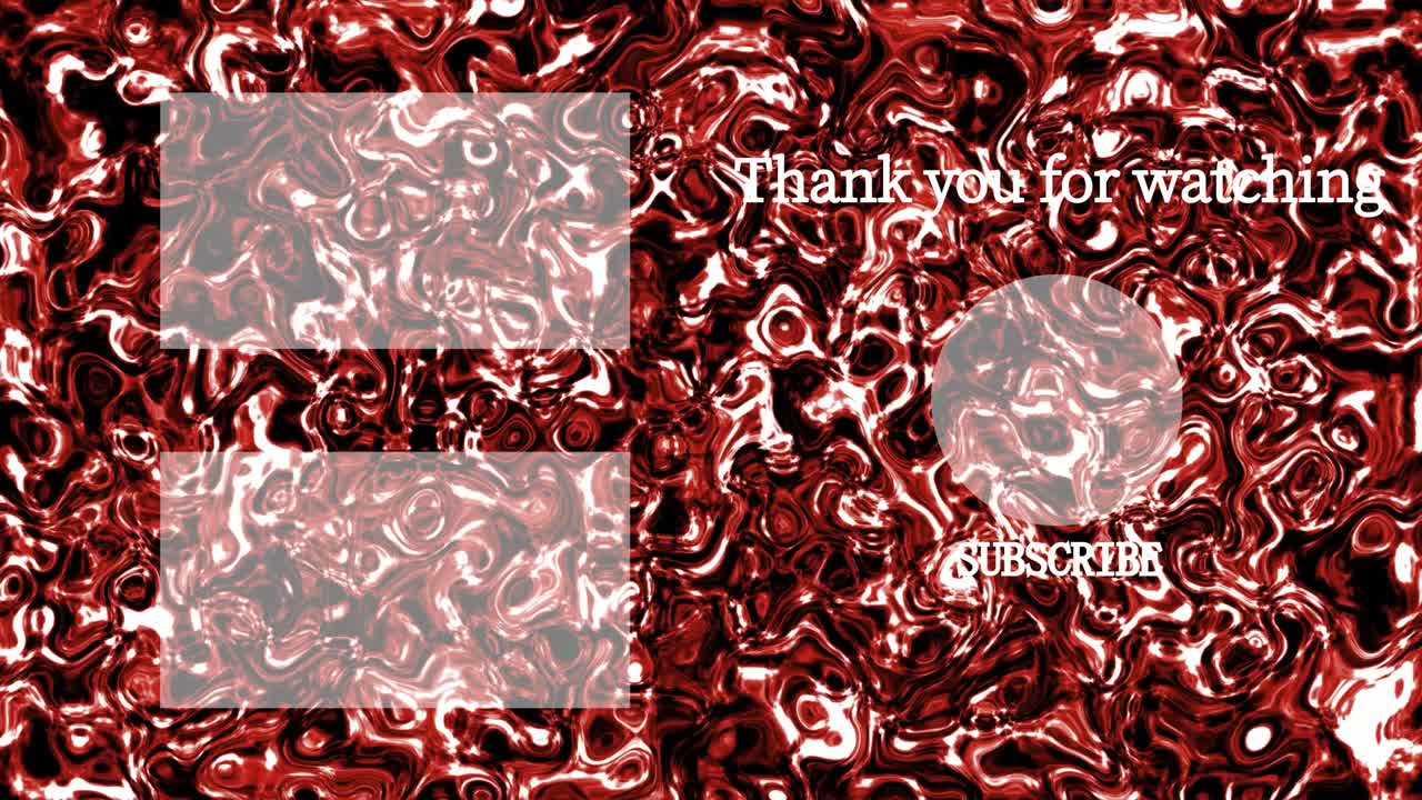 액체 금속 이동 엔드 카드 엔딩 스크린 모션 그래픽