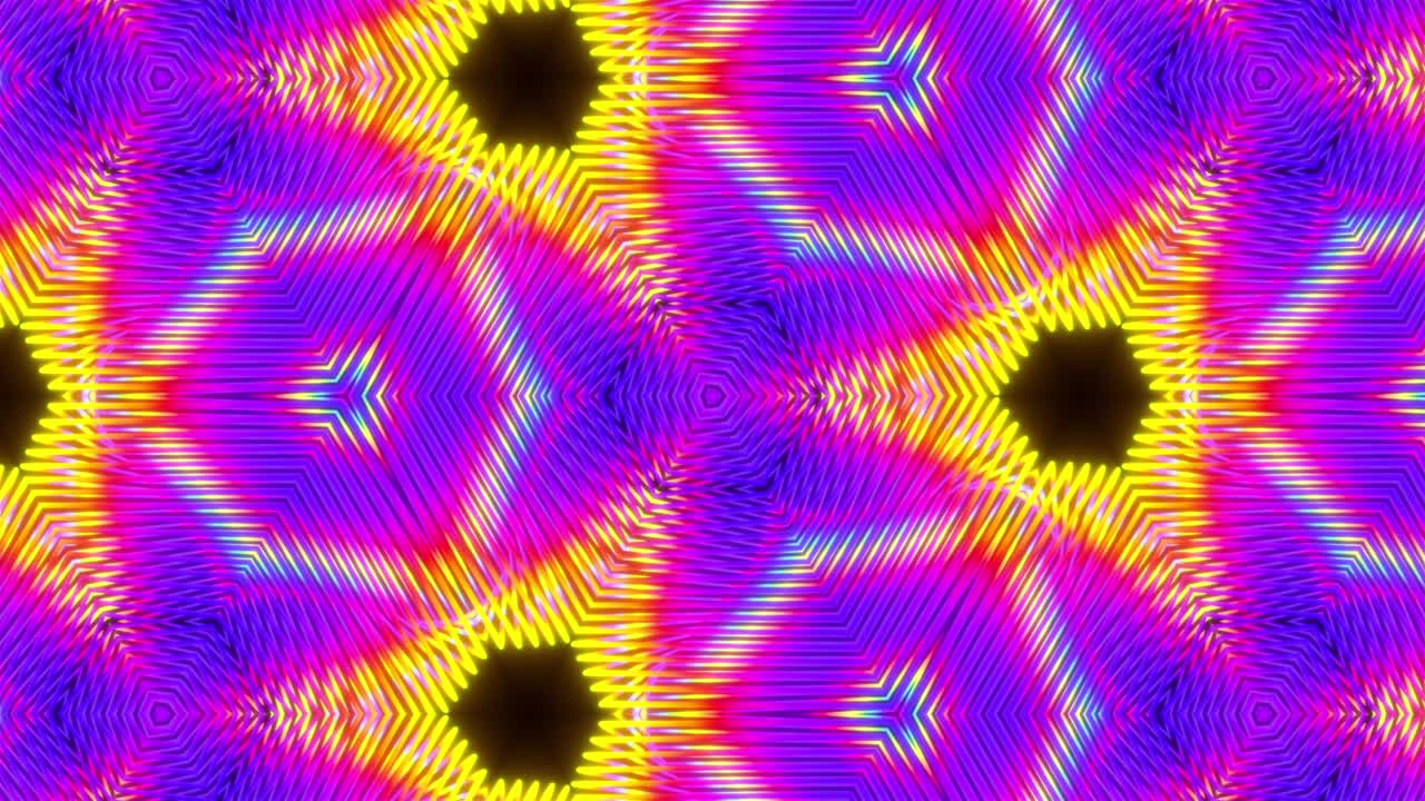 Modelli di caleidoscopio di sfondo astratto di forma triangolare galleggiante