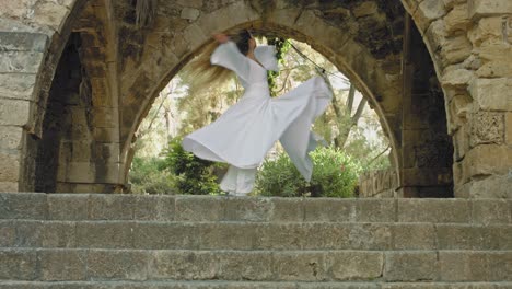 sufi whirling in a blow dress