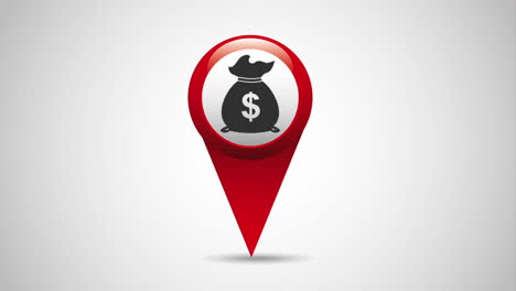 finances and economy pin pointer location