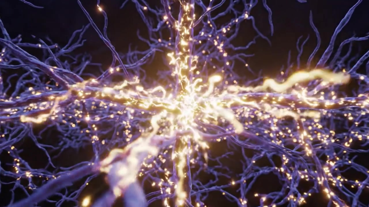 A Stunning Visual Representation of Neural Networks Illuminated with Ethereal Lights, Showcasing the Complex Connections Between Neurons in a Dark Environment