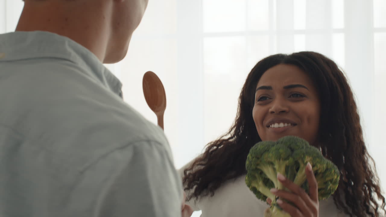 Happy Couple Eating Healthy