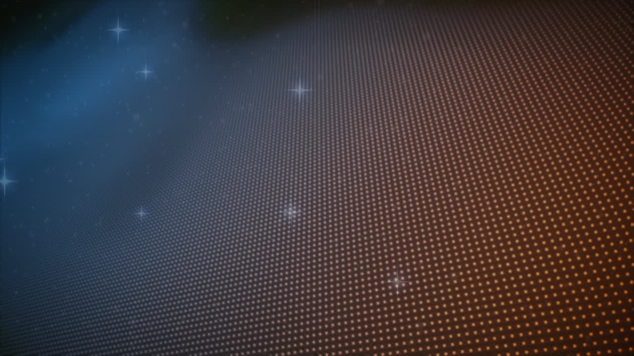 animación de estrellas sobre puntos rojos sobre fondo negro