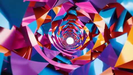 colorful abstract geometric tunnel vortex