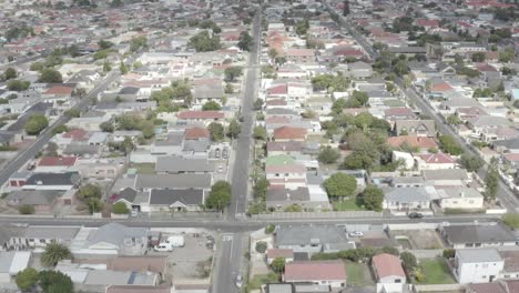 aerial shots of residential area of cape town