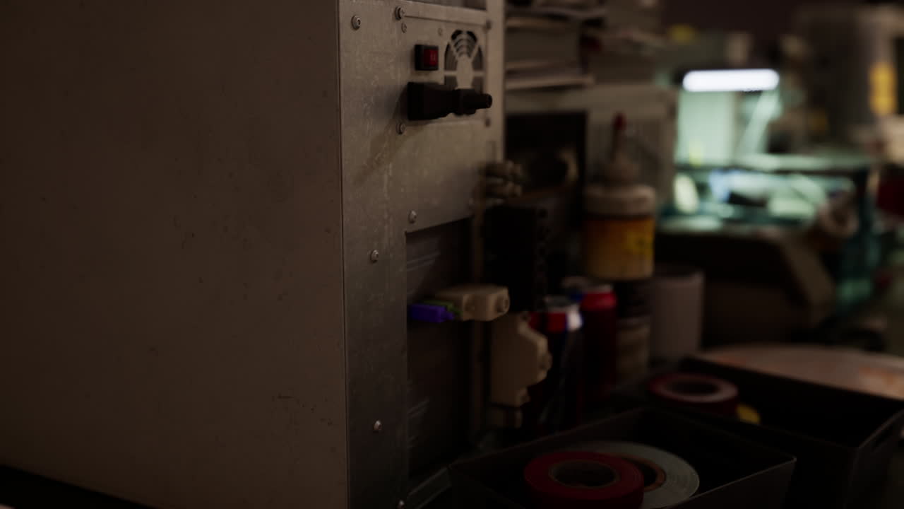 un tiro antiguo de tecnología obsoleta.