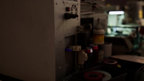 un tiro antiguo de tecnología obsoleta.