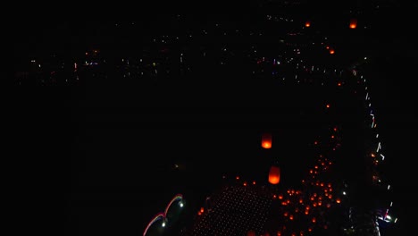 night sky celebration with sky lanterns