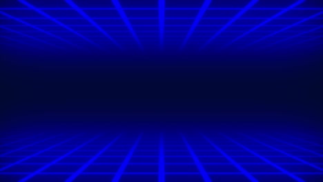 animated blue neon grid with black background