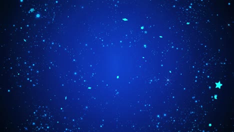 abstract motion background shining gold particles. shimmering glittering particles with bokeh. christmas, new year, holliday, wedding looed background video animation