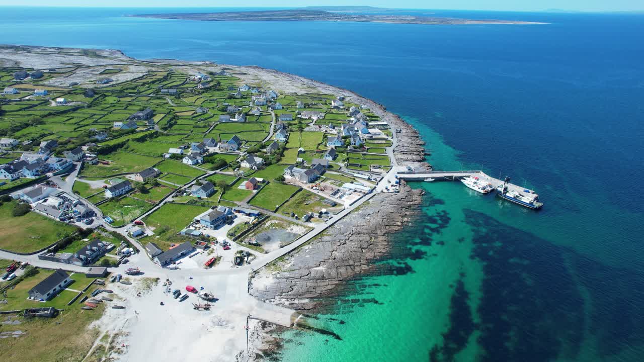 Aran Islands Inisheer harbour entry point for tourists to the Island wild Atlantic way Ireland
