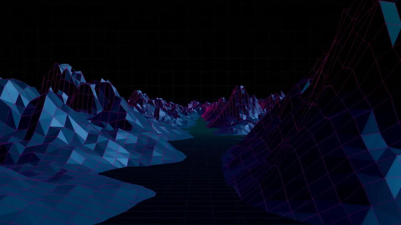 video generado digitalmente de la montaña