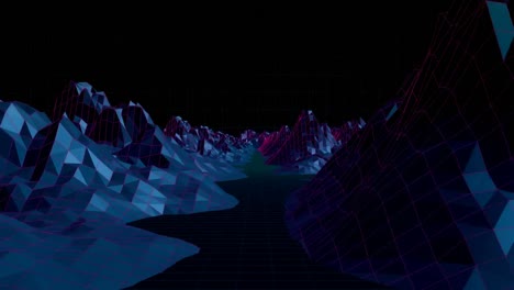 digitally generated video of mountain