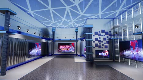 3D 가상 TV 스튜디오 뉴스