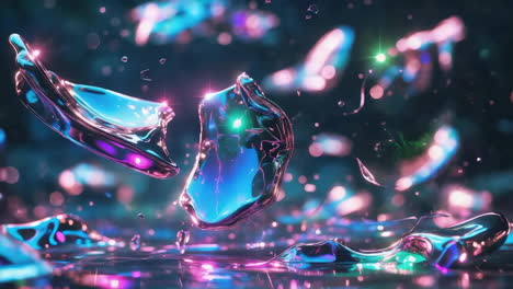 abstract vibrant liquid shapes