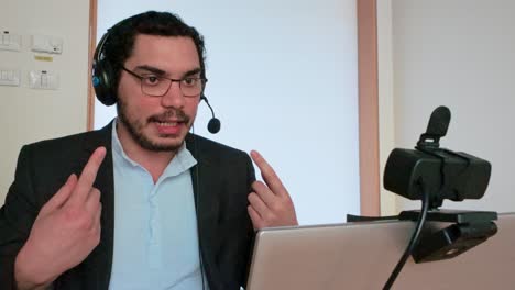 professional candidate in a remote job interview