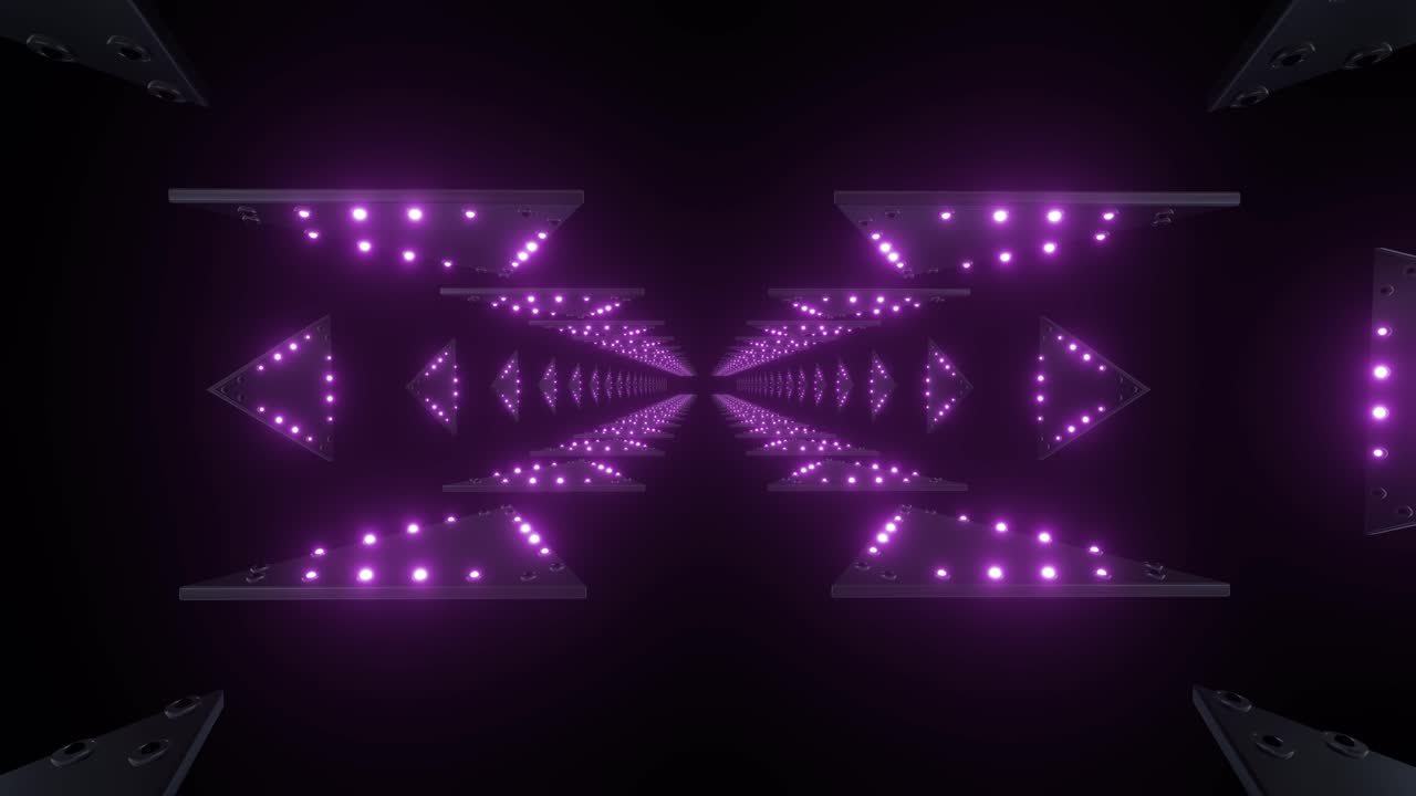 Effetto visivo a tunnel di neon viola