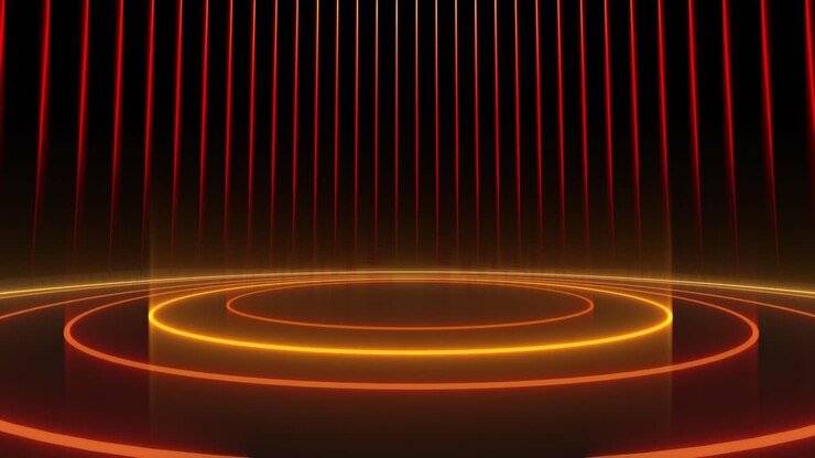 Neon Circle Stage Background