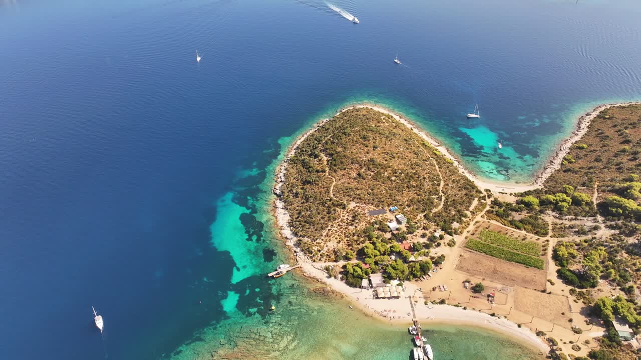 Discover the stunning Blue Lagoon in Croatia, with crystal-clear turquoise waters and breathtaking landscapes. This aerial footage captures the natural beauty of this iconic destination